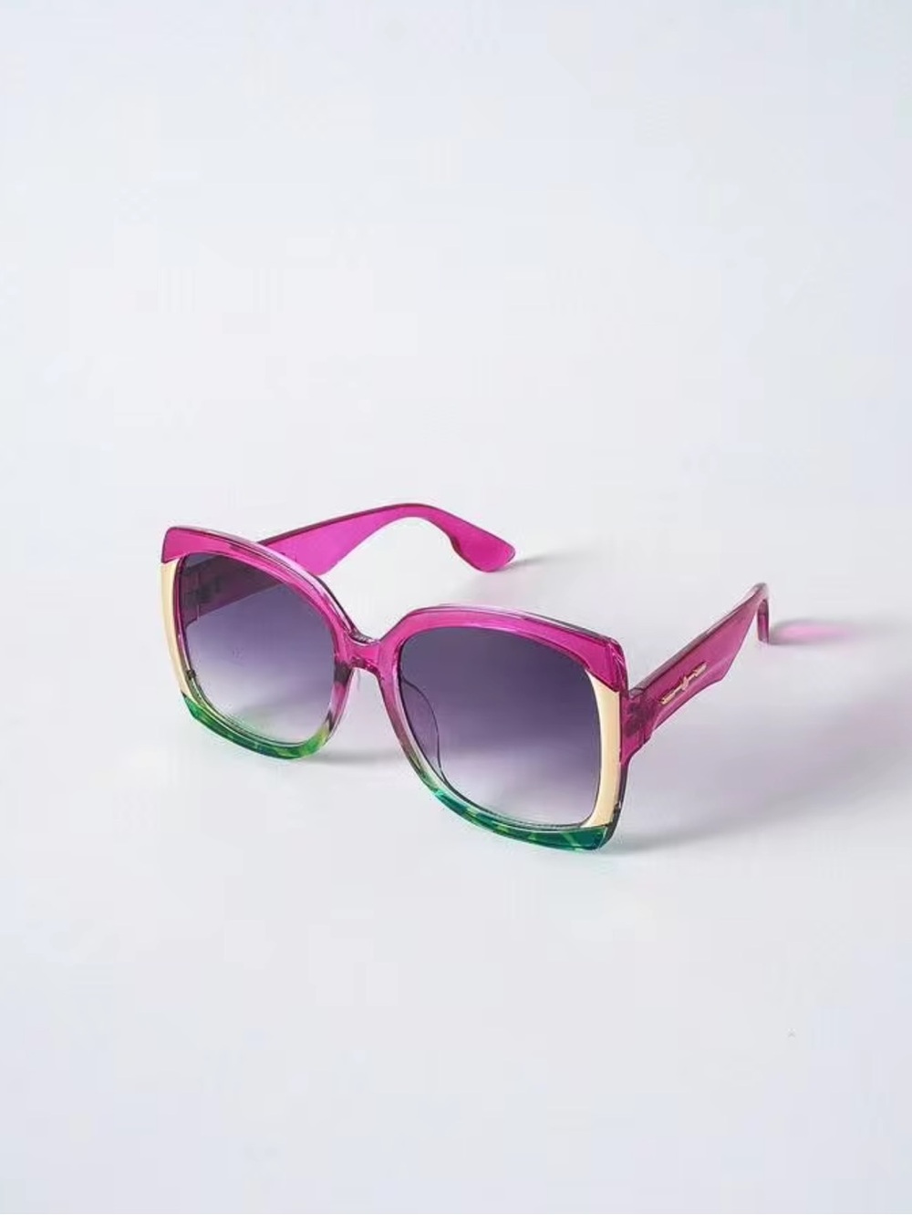 SHEIN Tropiscape Boho Oversized Square Frame Women's SunGlasses